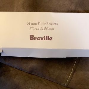 COPY - BREVILLE - New 54mm FILTER BASKETS - 1 Single Wall Filter - 2 Dual Wall …